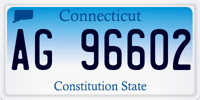 CT license plate AG96602