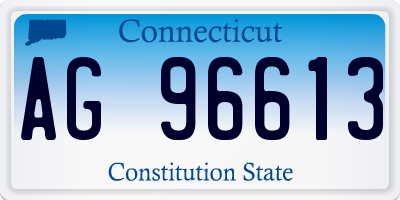 CT license plate AG96613
