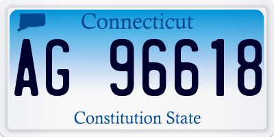 CT license plate AG96618