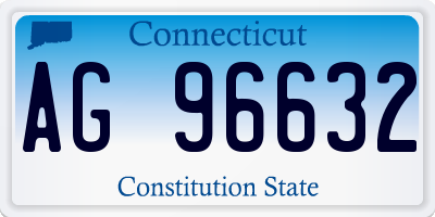 CT license plate AG96632