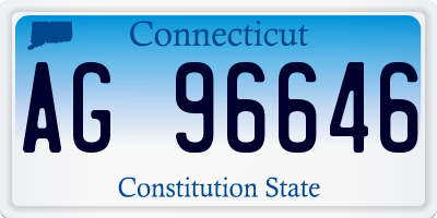 CT license plate AG96646
