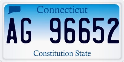CT license plate AG96652