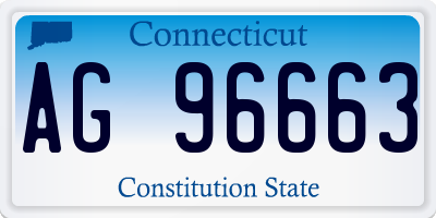 CT license plate AG96663