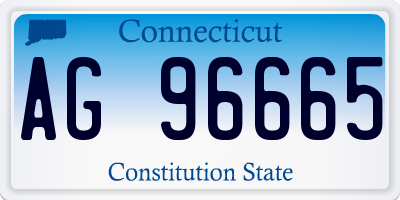 CT license plate AG96665
