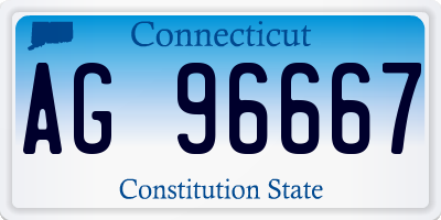 CT license plate AG96667