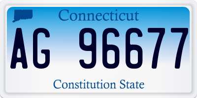 CT license plate AG96677