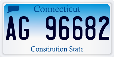 CT license plate AG96682