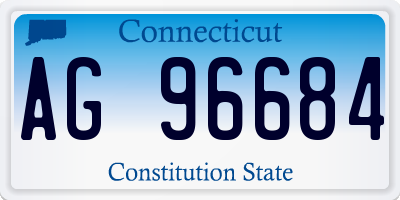 CT license plate AG96684