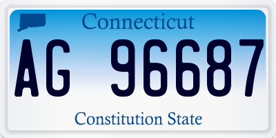 CT license plate AG96687