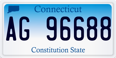 CT license plate AG96688