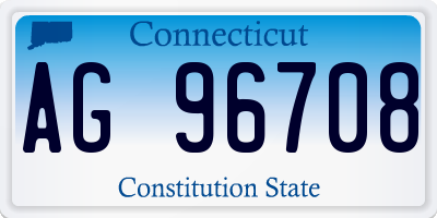 CT license plate AG96708