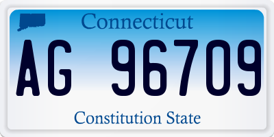 CT license plate AG96709