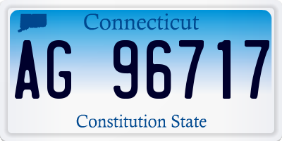 CT license plate AG96717