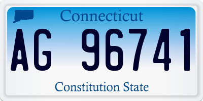 CT license plate AG96741