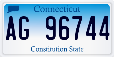 CT license plate AG96744