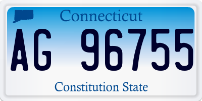 CT license plate AG96755