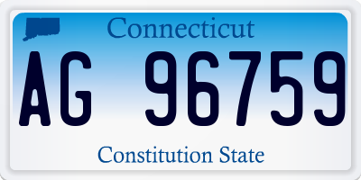 CT license plate AG96759