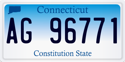CT license plate AG96771