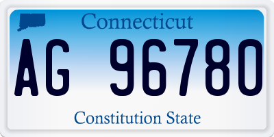 CT license plate AG96780