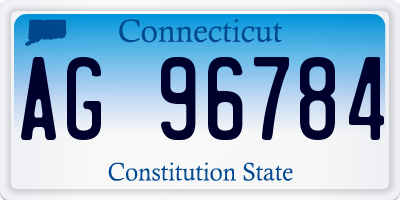 CT license plate AG96784