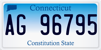 CT license plate AG96795