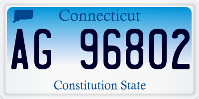 CT license plate AG96802