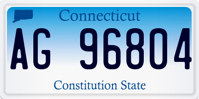 CT license plate AG96804