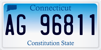 CT license plate AG96811