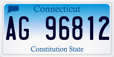 CT license plate AG96812