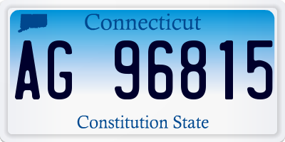 CT license plate AG96815