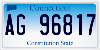 CT license plate AG96817