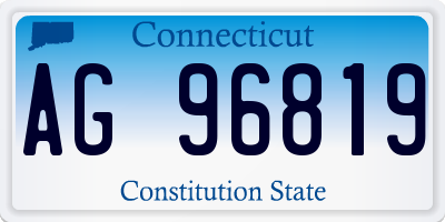 CT license plate AG96819