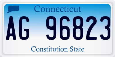 CT license plate AG96823