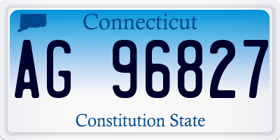 CT license plate AG96827