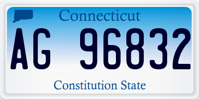 CT license plate AG96832