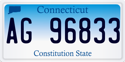 CT license plate AG96833