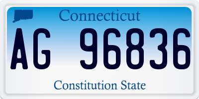 CT license plate AG96836