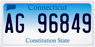 CT license plate AG96849