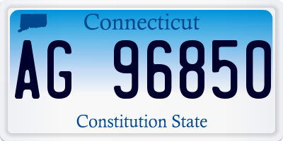 CT license plate AG96850