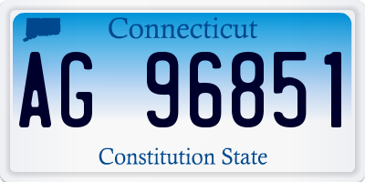 CT license plate AG96851