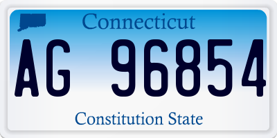 CT license plate AG96854