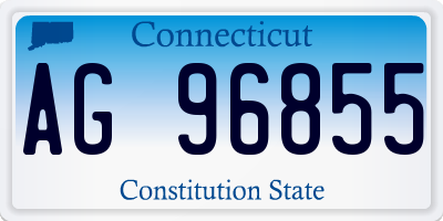 CT license plate AG96855