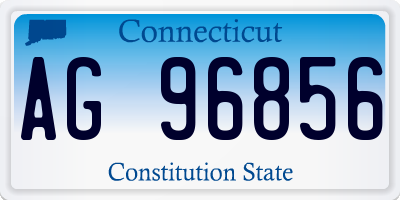 CT license plate AG96856