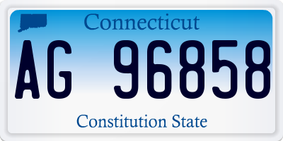 CT license plate AG96858