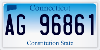 CT license plate AG96861