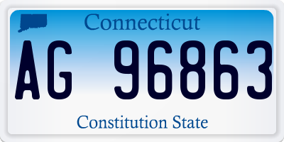 CT license plate AG96863