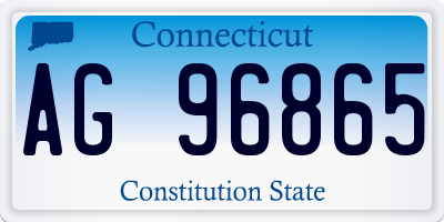 CT license plate AG96865
