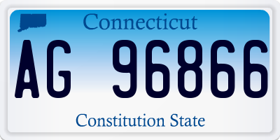 CT license plate AG96866