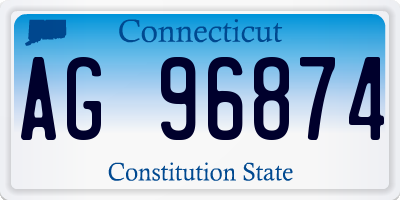 CT license plate AG96874