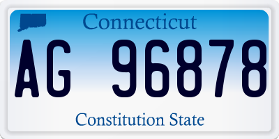 CT license plate AG96878